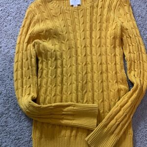 St. John's Bay Mustard Cable Knit Sweater